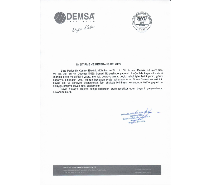 Referans Mektuplarımız